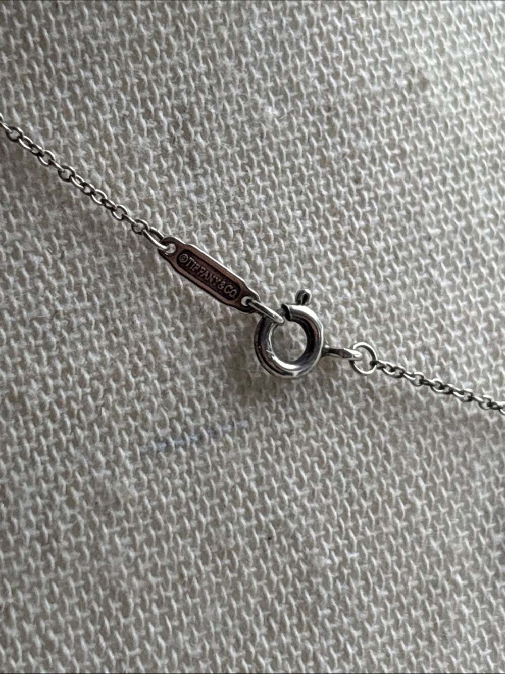 Tiffany & Co. Return to Tiffany Pink Peach Mini Double Heart Tag Necklace 16" - Picture 5 of 12